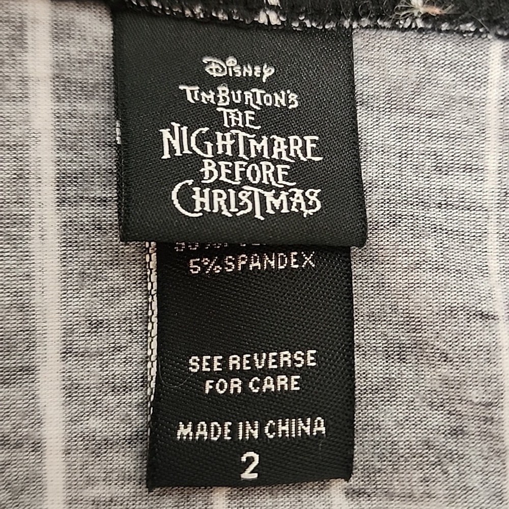 Disney Tim Burtons The Nightmare Before Christmas Black and White Striped Dress - Picture 9 of 10